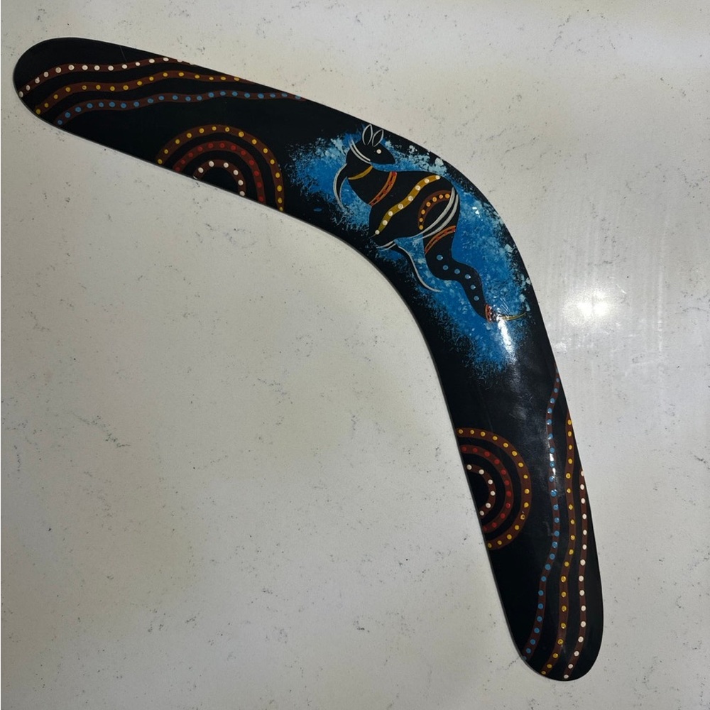 Australian Made Handpainted Boomerang 18”
